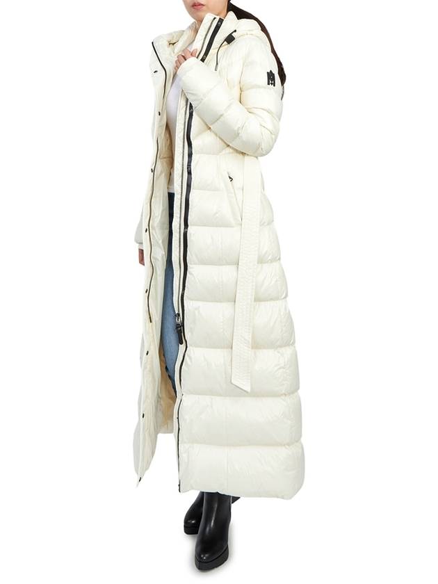 CALINA R CREAM Women's Hooded Long Padded Jumper Coat - MACKAGE - BALAAN 8