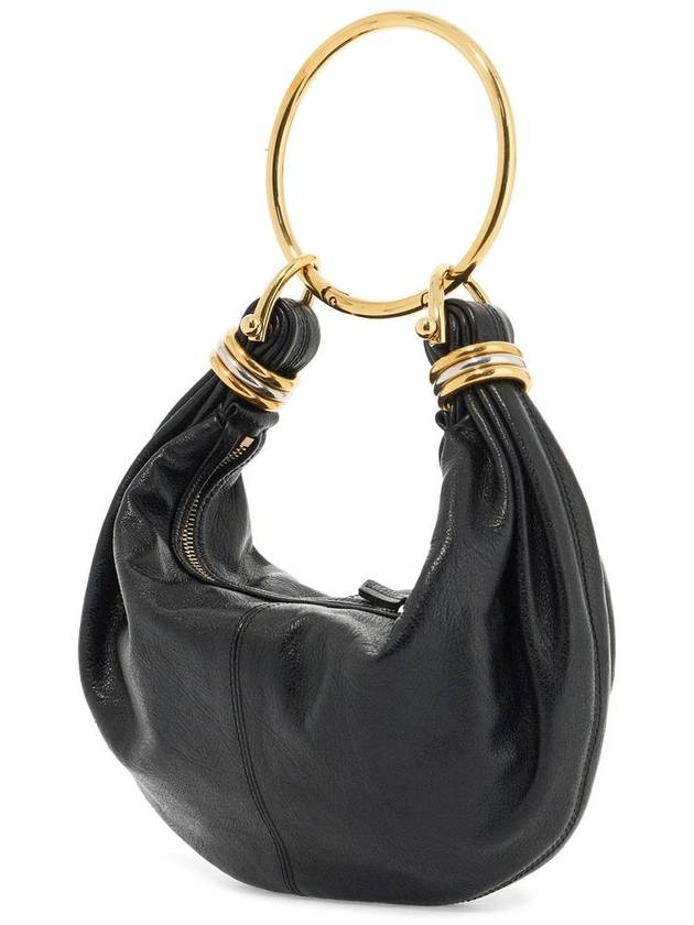 Small Bracelet Hobo Grain Leather Tote Bag Black - CHLOE - BALAAN 3