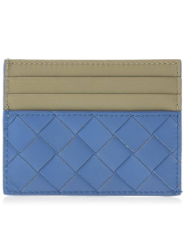 Intrecciato Two-tone Card Wallet Blue - BOTTEGA VENETA - BALAAN 4