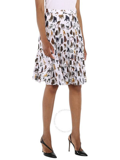 Burberry Ladies Monkey Print Pleated Crepe De Chine Skirt, Brand Size 2 (US Size 0) - BURBERRY - BALAAN 2