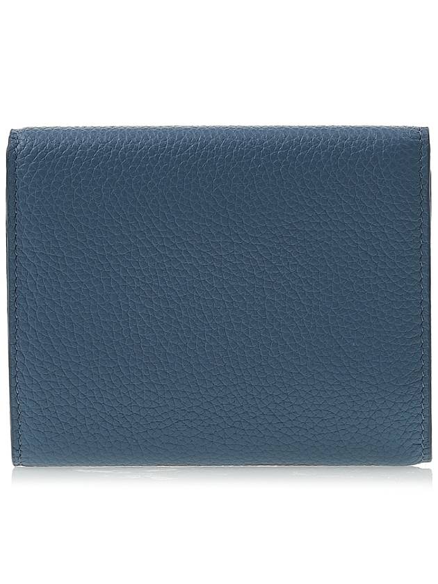 lettering logo leather halfwallet blue - MIU MIU - BALAAN 4