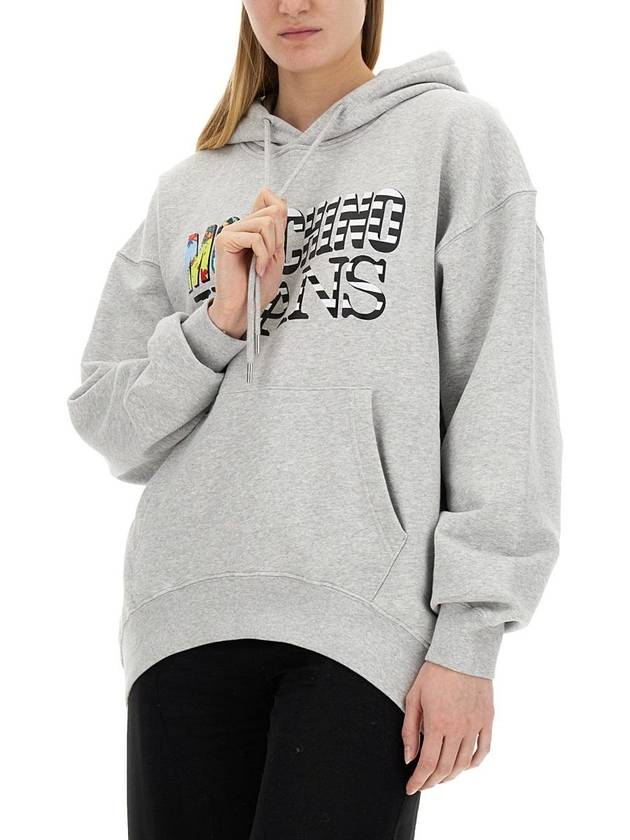 Hooded Sweatshirt 17153756 7488 GRAY - MOSCHINO - BALAAN 5