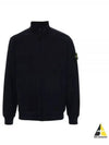 Logo Badge Zipper Comfort Fit Fleece Track Jacket Navy - STONE ISLAND - BALAAN 2