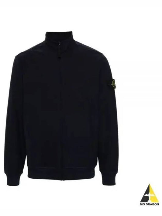 Logo Badge Zipper Comfort Fit Fleece Track Jacket Navy - STONE ISLAND - BALAAN 2