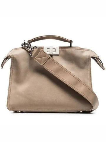 Peekaboo Nylon Shoulder Bag Beige - FENDI - BALAAN 1