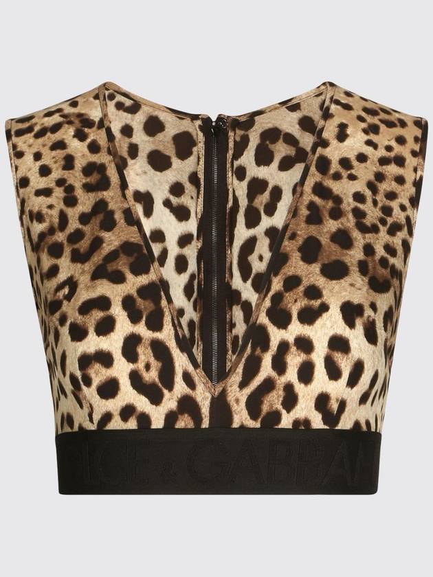 Dolce &amp; Gabbana top with all over leopard print - DOLCE&GABBANA - BALAAN 1