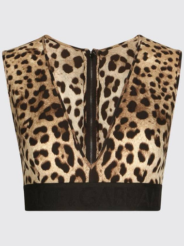 Dolce & Gabbana top with all over leopard print - DOLCE&GABBANA - BALAAN 1