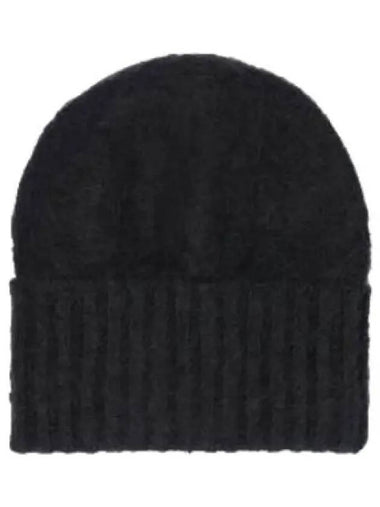 Brushed Super Kid Mohair Knit Beanie Ink Black - AURALEE - BALAAN 1