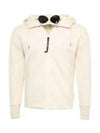 Diagonal Raised Fleece Goggle Hooded Jacket Beige - CP COMPANY - BALAAN 2