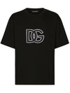 Logo Print Cotton Short Sleeve T-Shirt Black - DOLCE&GABBANA - BALAAN 1