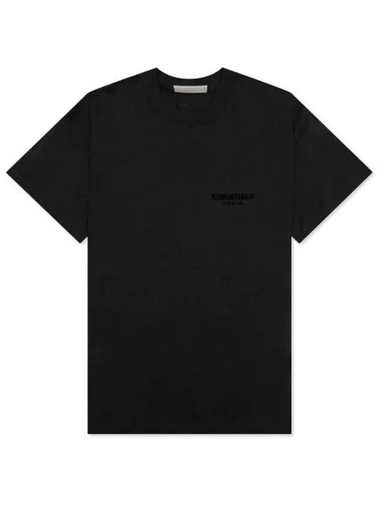 Men's Back Logo Short Sleeve T-Shirt Black - FEAR OF GOD ESSENTIALS - BALAAN.