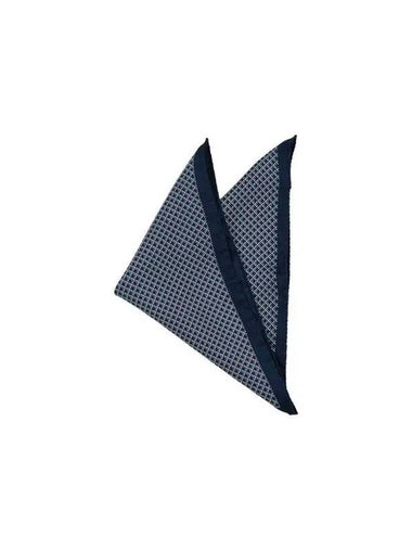 Men s Chevron Pattern Silk Handkerchief Dark Blue - GIORGIO ARMANI - BALAAN 1