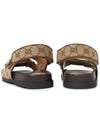 Double G Canvas Sandals Beige - GUCCI - BALAAN 7