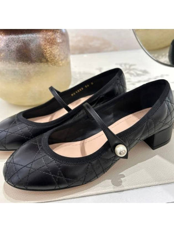 Women's Shoes Ballet Cannage Quilted Ballerina Shoes Black Quilted KCB892CQC 900 - DIOR - BALAAN 1