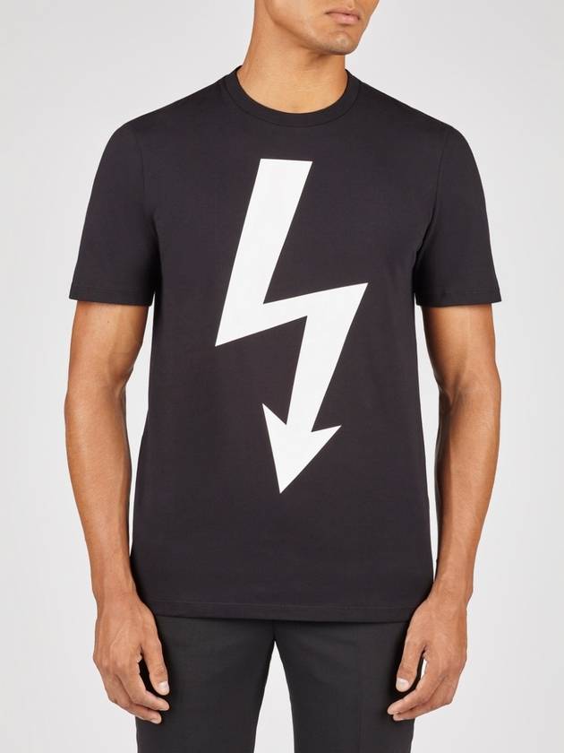 Men's Doublesided Arrow Thunder Slim Regular Fit Short Sleeve TShirt PBJT477A 524 - NEIL BARRETT - BALAAN 6