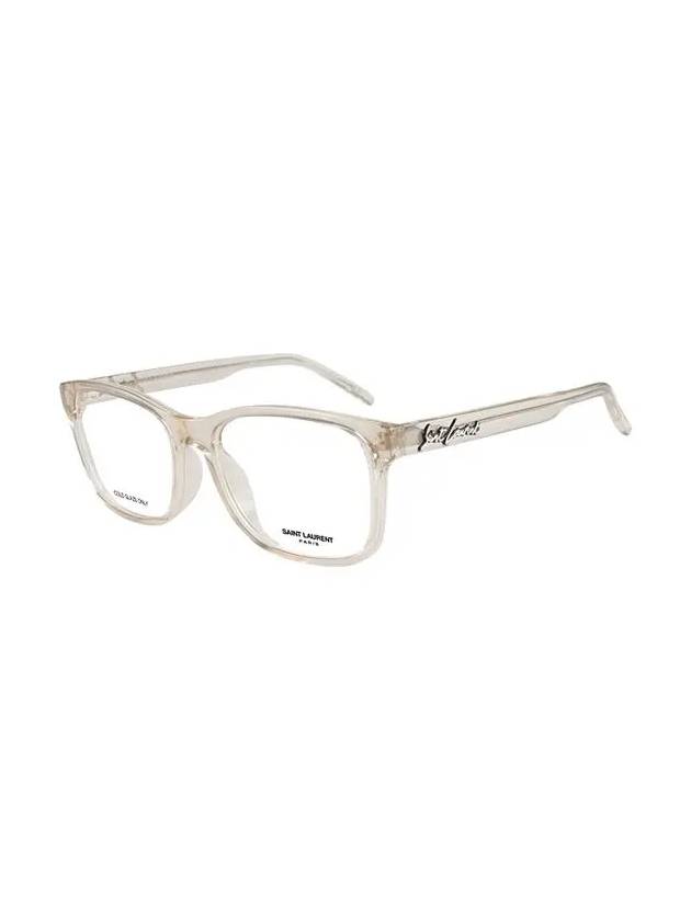 Eyewear Square Acetate Eyeglasses Beige - SAINT LAURENT - BALAAN 4