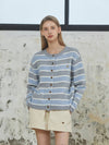 STRIPE KNIT CARDIGAN SKY BLUE - ANOETIC - BALAAN 1