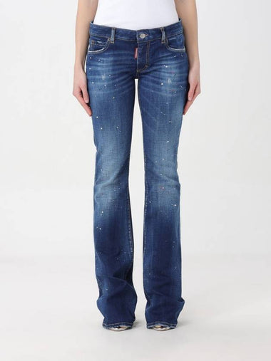 Jeans Dsquared2 in denim con schizzi - DSQUARED2 - BALAAN 1