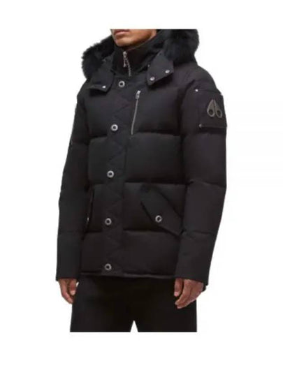 Threequarter Down Jacket Black Fox Fur Black - MOOSE KNUCKLES - BALAAN 2