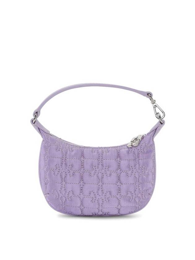 Butterfly Mini Flat Satin Pouch Shoulder Bag Light Lilac - GANNI - BALAAN 2