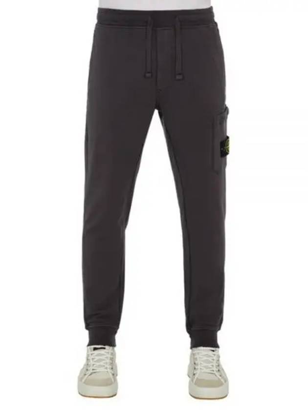 Compass Patch Cotton Jersey Track Pants Dark Grey - STONE ISLAND - BALAAN 2