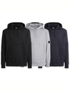 Diagonal Raised Fleece Hoodie Black - CP COMPANY - BALAAN 2