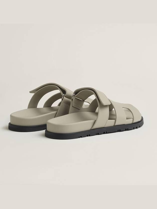 Chypre Calfskin Sandals Beige - HERMES - BALAAN 5