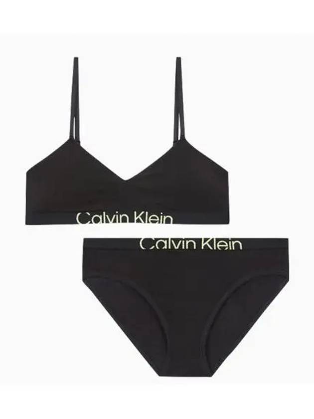 UNDERWEAR Women s Future Shift Cotton AF Hook Eye Bralette Set Black - CALVIN KLEIN - BALAAN 1