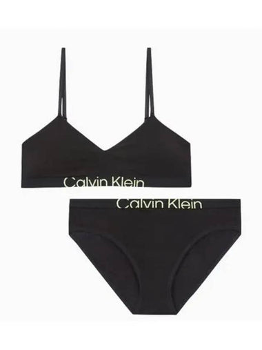 UNDERWEAR Women s Future Shift Cotton AF Hook Eye Bralette Set Black - CALVIN KLEIN - BALAAN 1