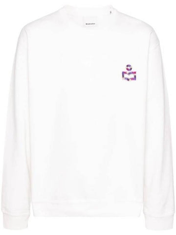 Mikoe Embroidered Logo Cotton Sweatshirt White - ISABEL MARANT - BALAAN 1