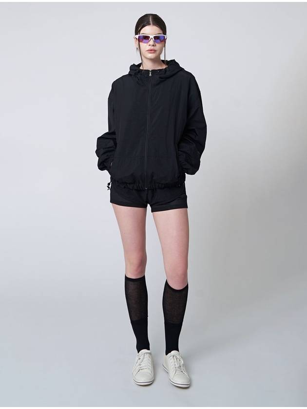 AU41JP01 Wind hoodie zip-up_black - ATHPLATFORM - BALAAN 6