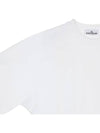 Compass Patch Regular Fit Cotton Short Sleeve T-Shirt White - STONE ISLAND - BALAAN 4