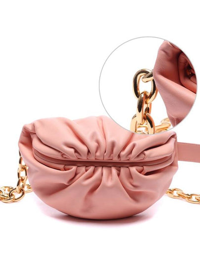 Chain Leather Belt Bag Pink - BOTTEGA VENETA - BALAAN 2