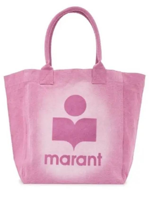 Women's Yenky Flocked Logo Tote Bag Pink - ISABEL MARANT - BALAAN 2