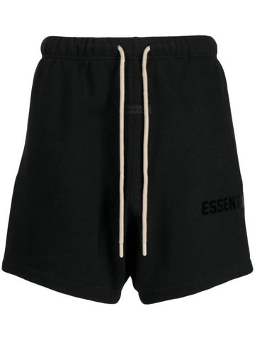 Drawstring Sweet Shorts Jet Black - FEAR OF GOD ESSENTIALS - BALAAN 1