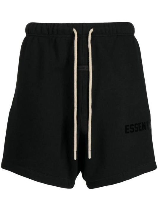 Drawstring Sweet Shorts Jet Black - FEAR OF GOD ESSENTIALS - BALAAN 1