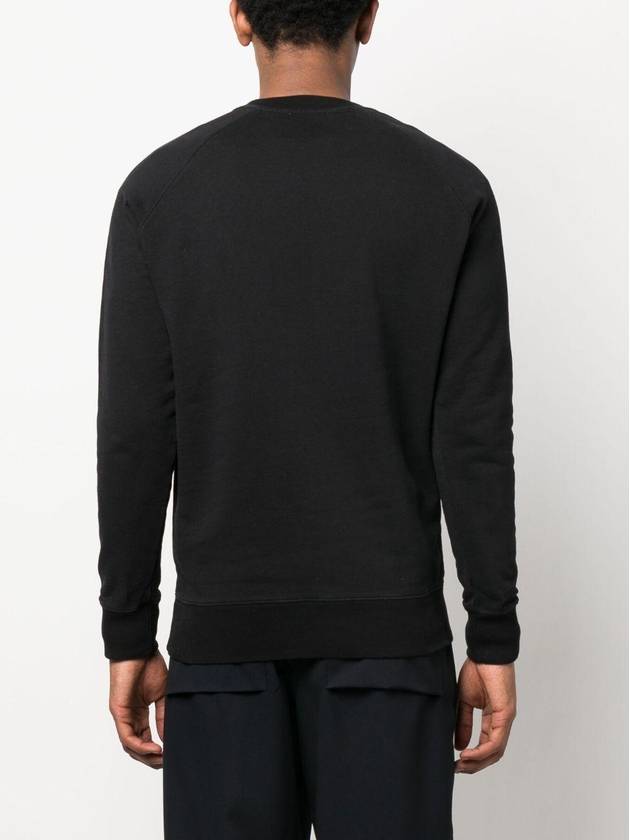 Double Monochrome Fox Head Patch Classic Sweatshirt Black - MAISON KITSUNE - BALAAN 5