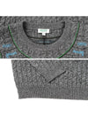 5PU251 3XA 95 Ranaul twisted dark gray knit - KENZO - BALAAN 5