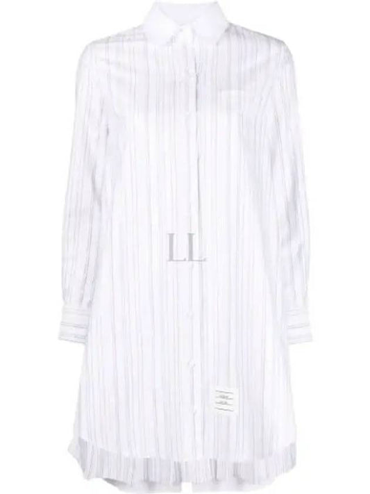 Pleated back stripe Oxford dress FDSD95C F0272 996 - THOM BROWNE - BALAAN 2