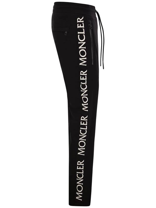 Logo drawstring straight pants black - MONCLER - BALAAN 4