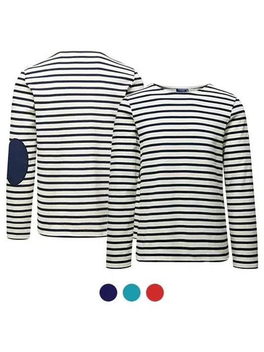 Long sleeve tshirt, elbow patch, striped tshirt, 3 colors - SAINT JAMES - BALAAN 1