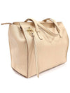 21 F215 Beige calfskin gold plated Gancini Amy large shoulder bag - SALVATORE FERRAGAMO - BALAAN 3