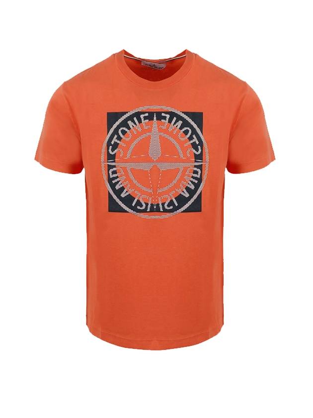 Compass Logo Printing Short Sleeve T-Shirt Mandarin - STONE ISLAND - BALAAN 1