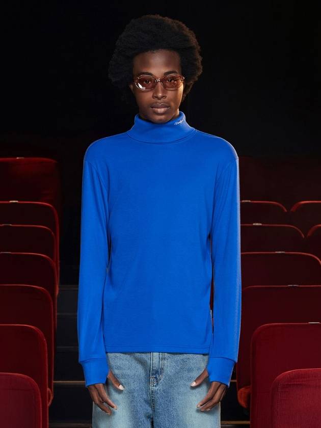 turtleneck knit t shirt blue - UNALLOYED - BALAAN 1