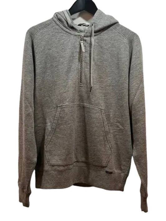 Half Zip-Up Hoodie Grey - TOM FORD - BALAAN 1