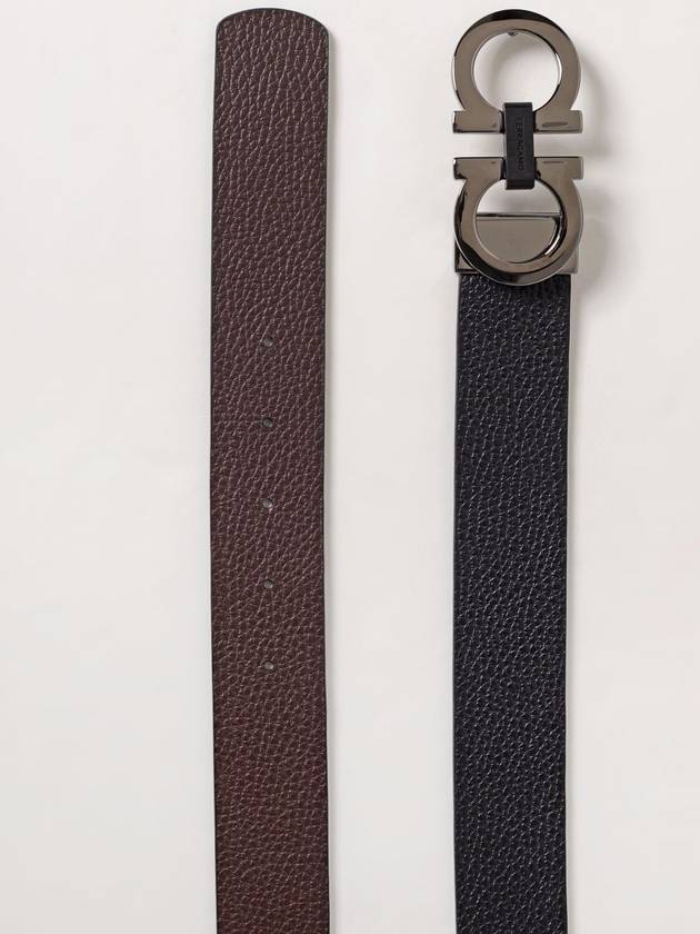 Reversible Gancini Belt Black Hickory - SALVATORE FERRAGAMO - BALAAN 3