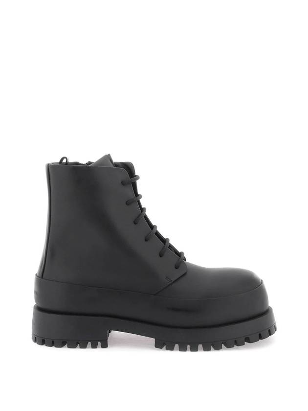 24 ss Rubberized Leather Combat Boots FERRAGAMO 0219840766278 005NE B0230567038 - SALVATORE FERRAGAMO - BALAAN 1