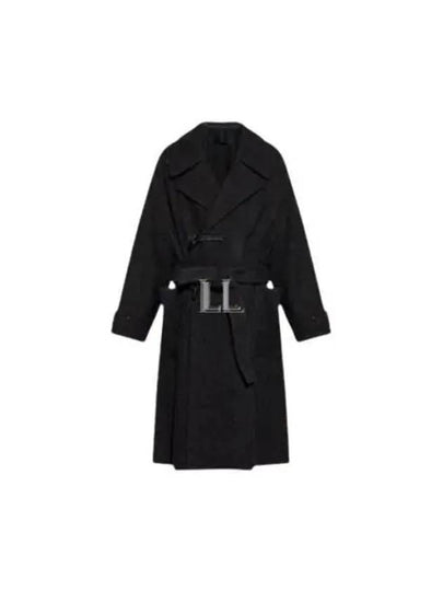 Alpaca Wool Duffel Coat Black - LEMAIRE - BALAAN 2