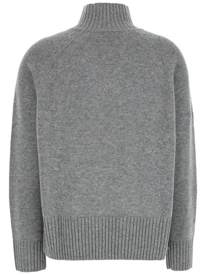 Grey High Neck Sweater In Wool And Cashmere Woman - ALLUDE - BALAAN 2