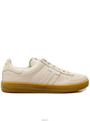 Logo Leather Low-Top Sneakers White - TOM FORD - BALAAN 2